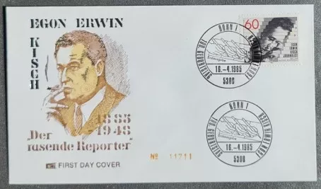 Almanya 1985 Egon Erwin FDC, Bonn