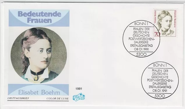 Almanya 1991 Alman tarihinin kadınları; Elisabeth Boehm FDC