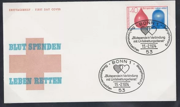 Almanya 1974 Kaza kurtarma hizmetiyle birlikte kan bağışı hizmeti FDC