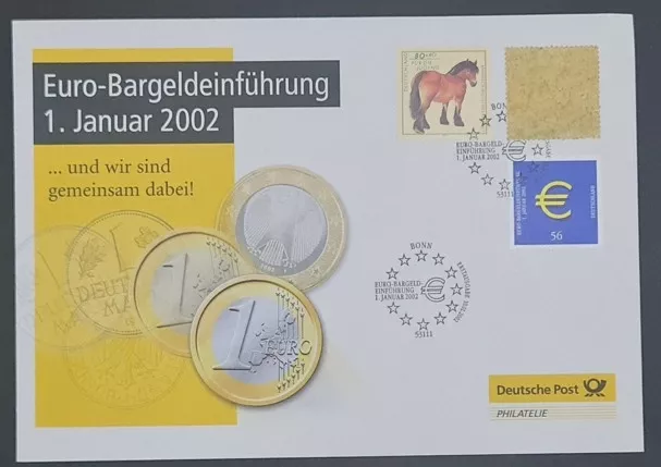 2002 Posta Pullarında Euro’ya Giden Yol FDC Zarf