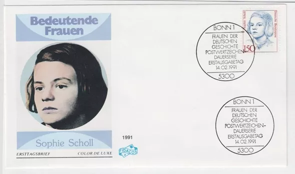 Almanya 1991 Önemli kadınlar, Sophie Scholl FDC