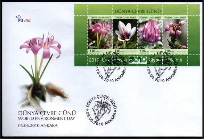 2010 DÜNYA ÇEVRE GÜNÜ BLOK FDC