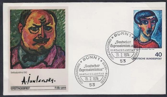 Almanya 1974 Alexej von Jawlensky, Folyo Baskı FDC