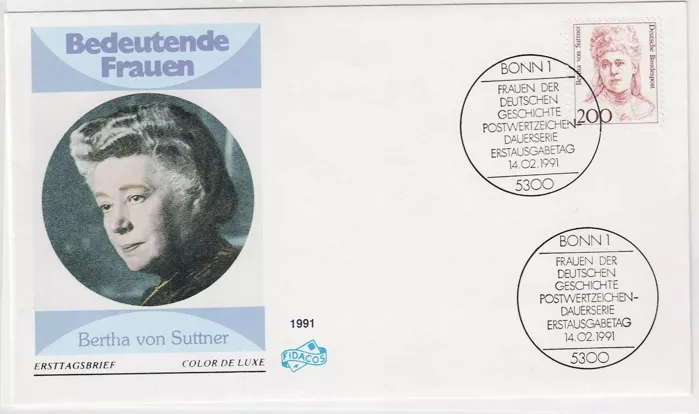 Almanya 1991 Önemli kadınlar, Bertha von Suttner FDC
