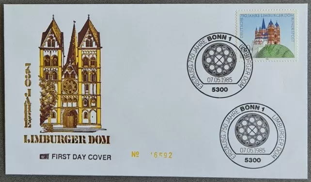 Almanya 1985 750 yıl Limburg Katedrali FDC, Bonn