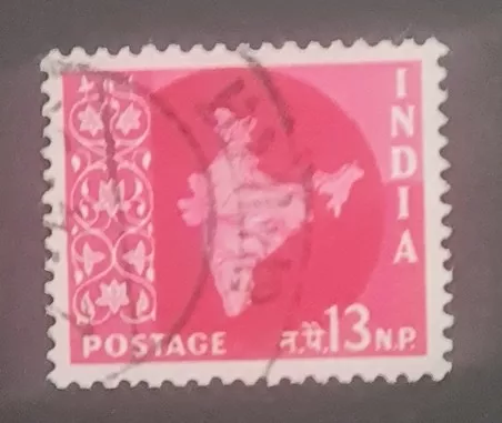 Hindistan 1957 “Hindistan Haritası” Posta Pulu Damgalı