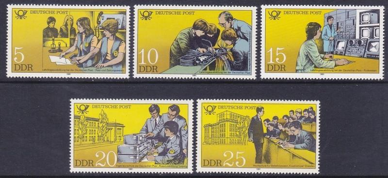ALMANYA DDR 1981 POSTA - GAZETE - HABERLEŞME - TELEFON PUL SERİSİ