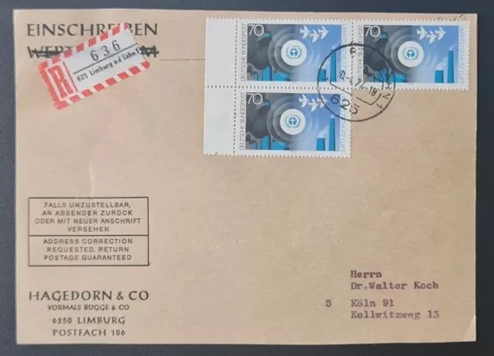 Alman Einschreiben Zarfı – 70 Pfennig Endüstri Pulları