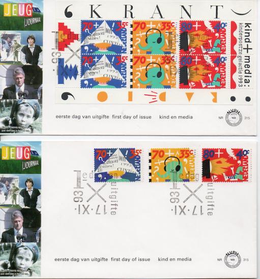 Hollanda 1993 Çocuk Refahı, Çocuk Medyası FDC