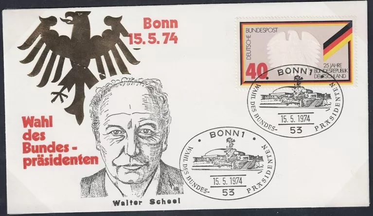 Almanya 1974 Almanya Federal Cumhuriyeti’nin 25. Yılı FDC