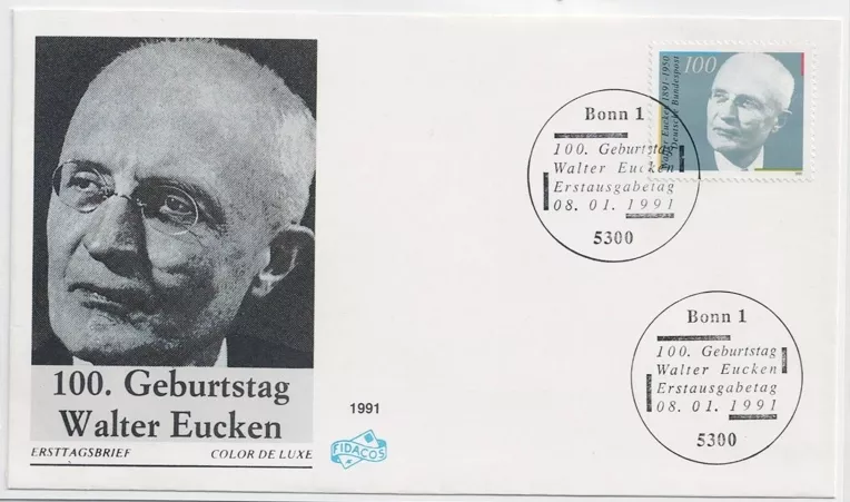 Almanya 1991  Walter Eucken’in 100. doğum günü FDC