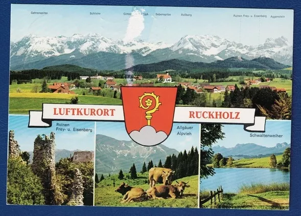 Rückholz Kartpostalı – Luftkurort ve Allgäu Manzaraları