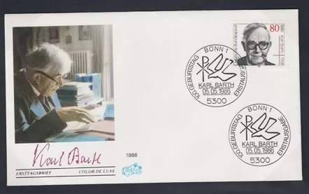 Almanya 1986 Karl Barth FDC