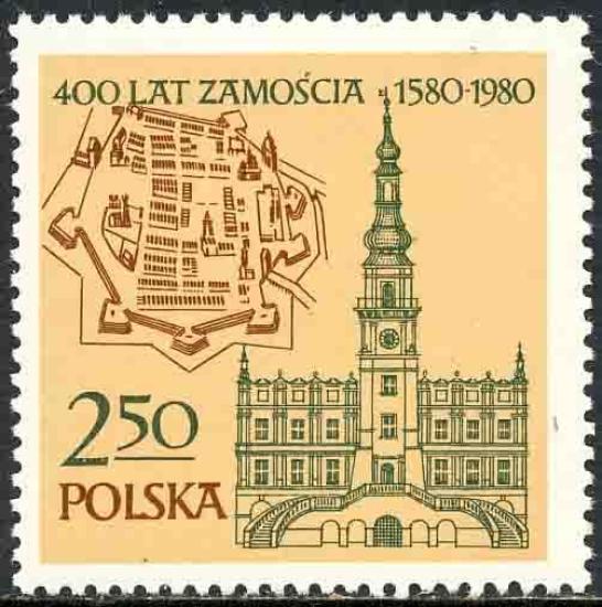 POLONYA 1980 Zamosc Eski Belediye Binası 400. Yılı