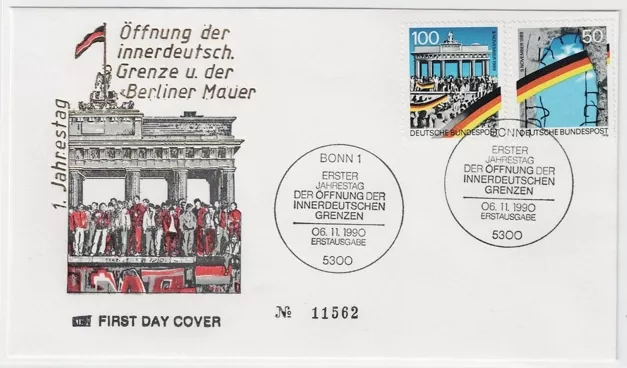 Almanya 1990 Almanya’nın iç sınırlarının açılması FDC