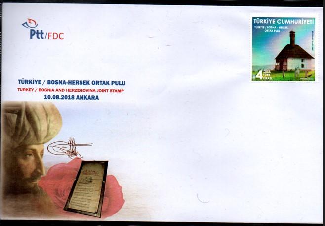 2018 TÜRKİYE BOSNA HERSEK ORTAK PULU FDC