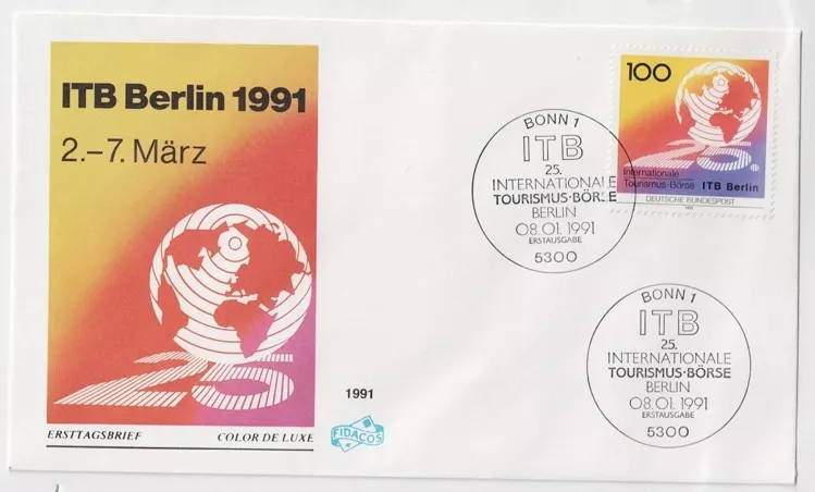 Almanya 1991 Uluslararası Turizm Borsası (ITB), Berlin FDC