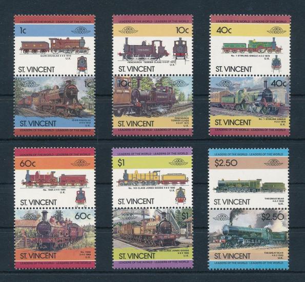 ST. VINCENT GRANİDİNLER 1985 DEMİRYOLU TRENLERİ EİSENBAHN LOKOMOTİFLERİ  