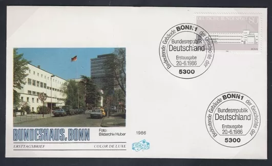 Almnaya 1986 Önemli Binalar: Federal Parlamento Binası, Bonn FDC