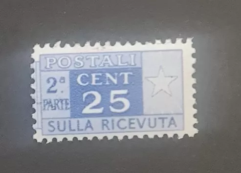 İtalya 1947 Paket Posta Ücreti Damgasız Pul