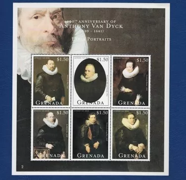 Grenada 2000 Van Dyck - 6’lı Mini Tabaka, MNH