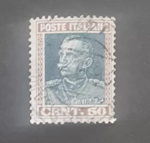 İtalya 1927 Kral Victor pulu, Damgalı