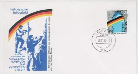 Almanya 1990 Almanya’nın iç sınırlarının açılması FDC