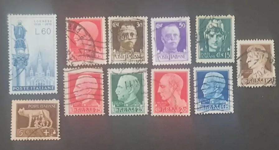 İtalya 1920-1940 Arası Damgalı pullar– tarihi posta koleksiyonu