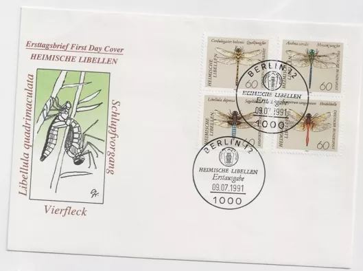 Almanya 1991 Yusufçuklar, Böcekler FDC