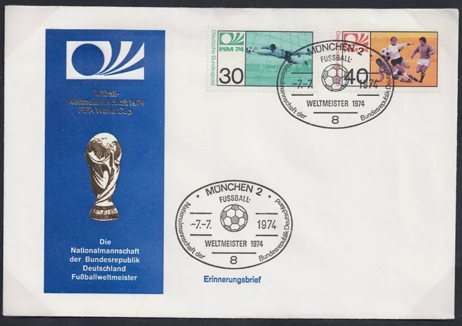 ALMANYA 1974 MÜNİH DÜNYA FUTBOL KUPASI HANOVER FDC