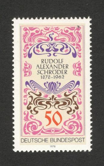 ALMANYA 1978 RUDOLF A.SCHRÖDER’İN 100. DOĞUM YILI