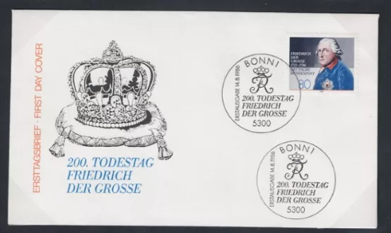 Almanya 1986 Frederick FDC