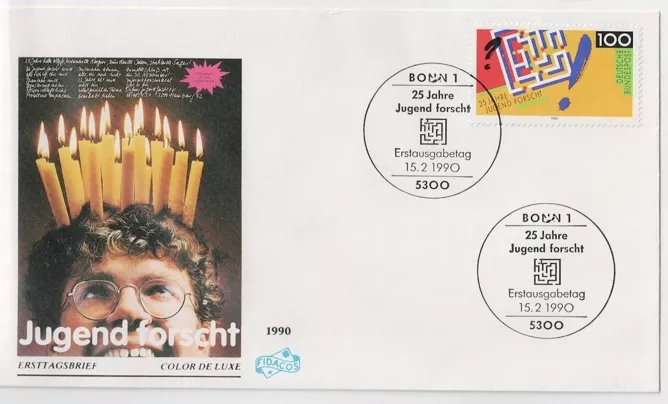 Almanya 1990 ’’Jugend forscht’’ yarışmasının 25. yılı FDC