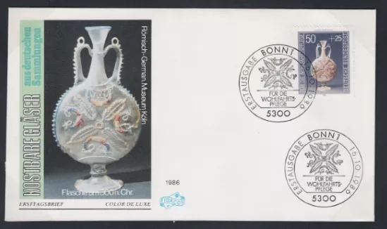 Almanya 1986 Antikalar, Değerli Bardaklar FDC 1/4