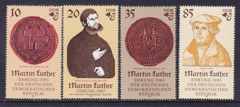  ALMANYA DDR 1982 MARTIN LUTER TAM SERİ 
