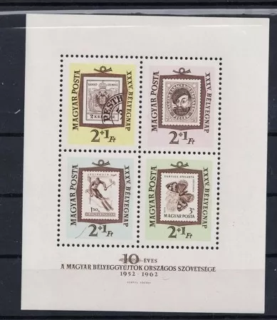 Macaristan 1962 Pul Günü Hatıra Bloğu Mnh