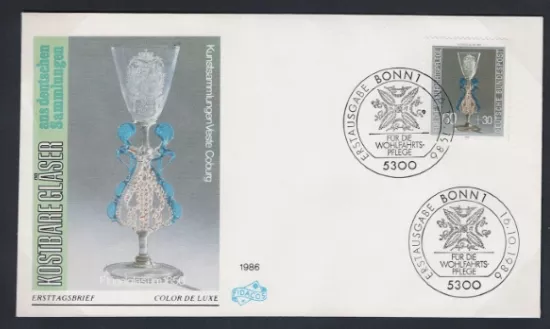 Almanya 1986 Antikalar, Değerli Bardaklar FDC 2/4