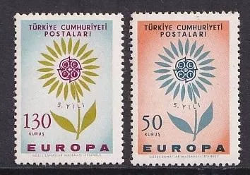 1964 EUROPA CEPT’İN 5.YILI TÜRKİYE MNH