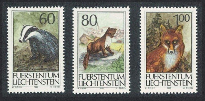 Liechtenstein 1993 Vahşi Hayvanlar