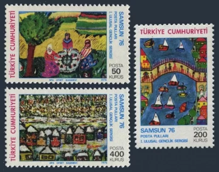1976 SAMSUN 76 POSTA PULLARI GENÇLİK SERGİSİ MNH
