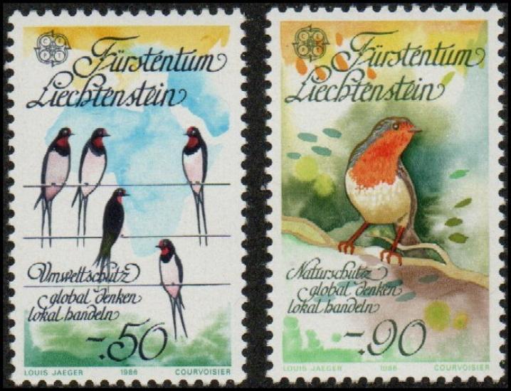 1986 EUROPA CEPT Liechtenstein - Kuşlar