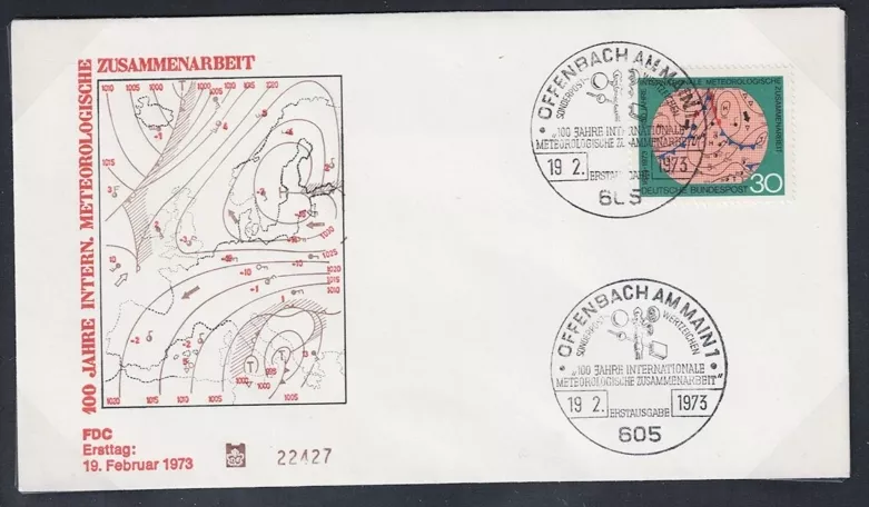 Almanya 1973 uluslararası meteoroloji iş birliğinin 100. yılı