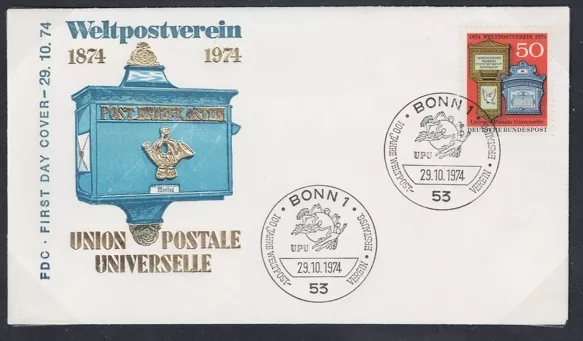 Almanya 1974 Dünya Posta Birliği’nin 100. Yıldönümü FDC