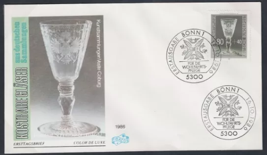 Almanya 1986 Antikalar, Değerli Bardaklar FDC 4/4