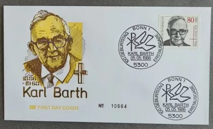 Almanya 1986 Karl Barth FDC, Bonn