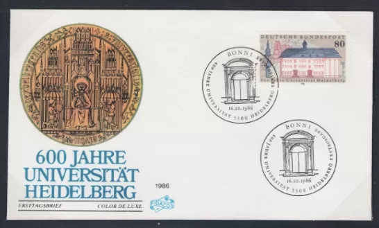 Almanya 1986 Heidelberg Üniversitesi’nin 600 yılı FDC