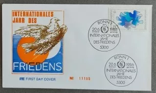 Almanya 1986 Uluslararası Barış Yılı, Bonn FDC
