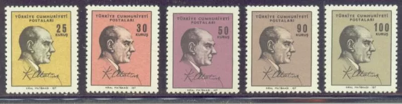 1966 ATATÜRK PORTRELİ SÜREKLİ SERİ MNH