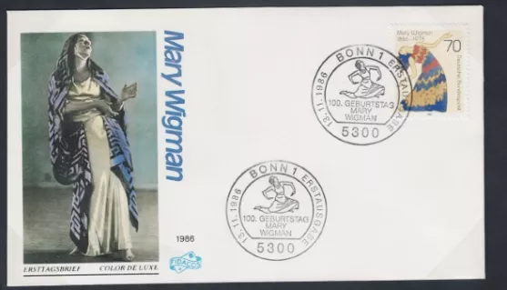 Almanya 1986 Mary Wigman’ın 100. doğum günü FDC