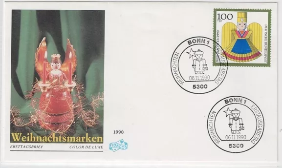 Almanya 1990 Noel pulları Sosyal yardım, Herzogenaurach FDC